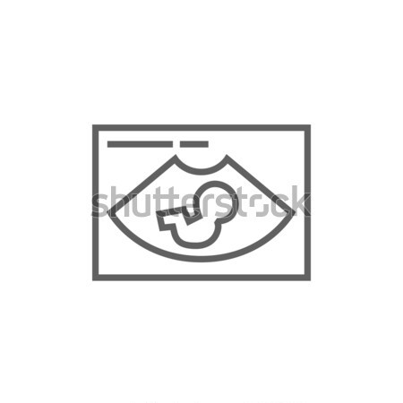 Fetal ultrasound line icon. Stock photo © RAStudio