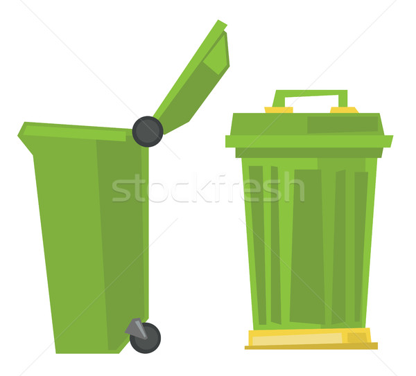 Large trash cans vector illustration. Stock photo © RAStudio