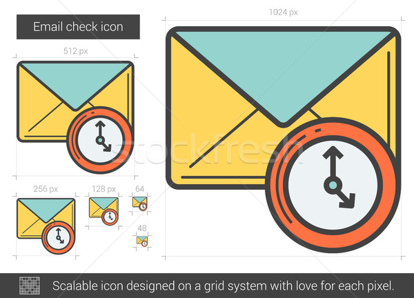 Email check line icon. Stock photo © RAStudio