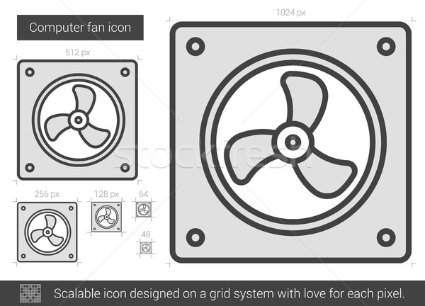 Computer fan line icon. Stock photo © RAStudio