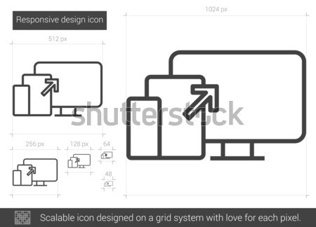 Sensible design ligne icône vecteur isolé [[stock_photo]] © RAStudio