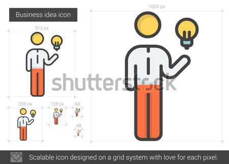 Business Idee line Symbol Vektor isoliert Stock foto © RAStudio