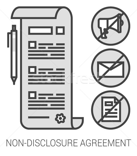 Non-disclosure agreement line infographic. Stock photo © RAStudio