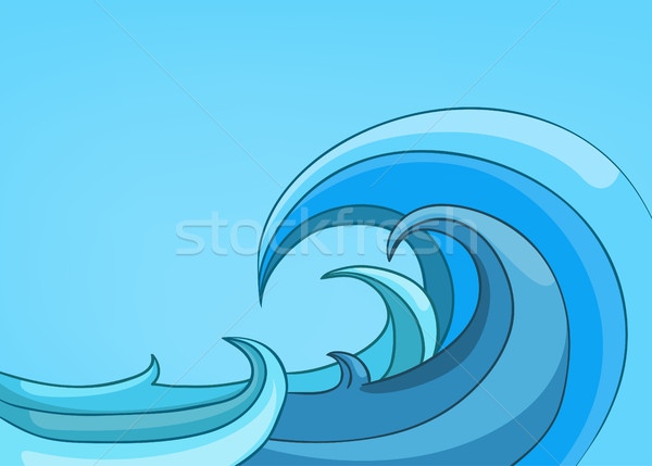 Cartoon background of sea landscape. Stock photo © RAStudio