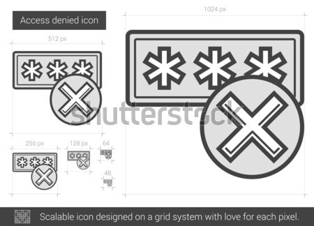 Foto stock: Acceso · línea · icono · vector · aislado