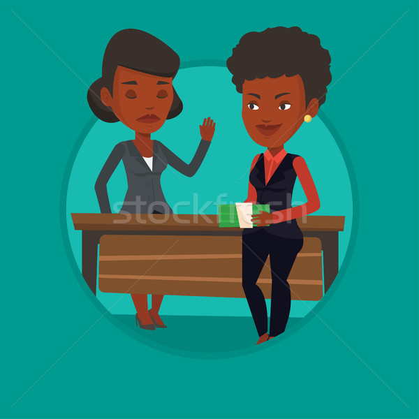 Stock photo: Uncorrupted woman refusing to take bribe.