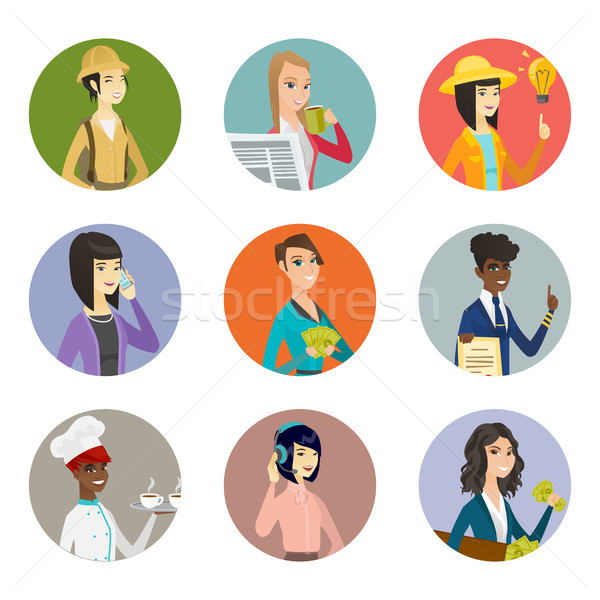 Vector set of characters of different professions. Stock photo © RAStudio