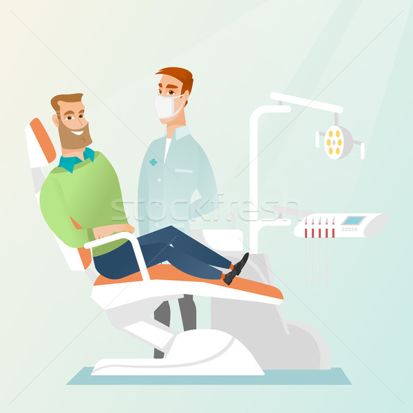 Patient and doctor in the dentist office. Stock photo © RAStudio