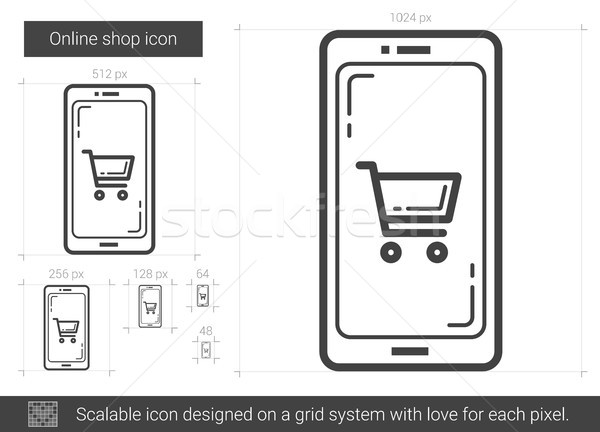Online shop line icon. Stock photo © RAStudio