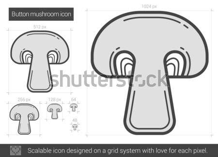 Button mushroom line icon. Stock photo © RAStudio