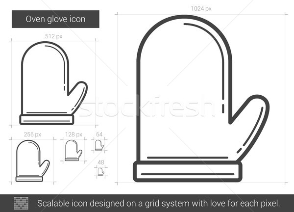 Oven glove line icon. Stock photo © RAStudio