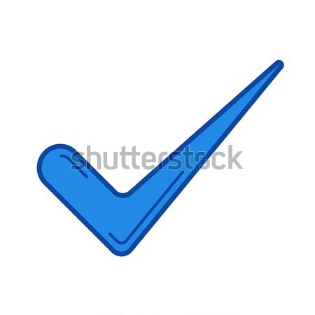 Check mark line icon. Stock photo © RAStudio