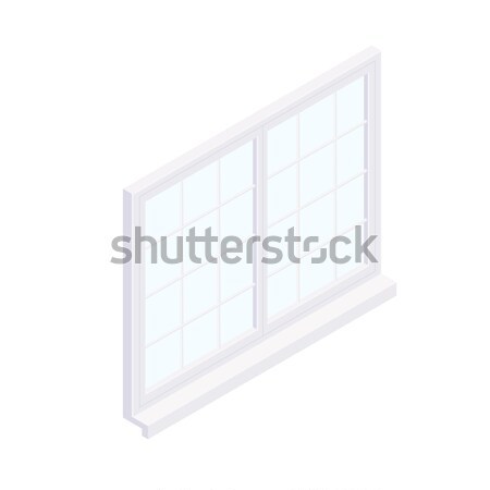 Isometric facade square window frame illustration. Stock photo © RAStudio