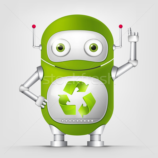 Groene robot illustratie vector eps Stockfoto © RAStudio