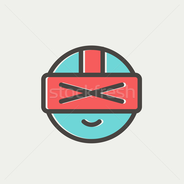 Futuristic headset thin line icon Stock photo © RAStudio