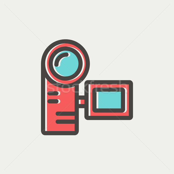 Camcorder thin line icon Stock photo © RAStudio