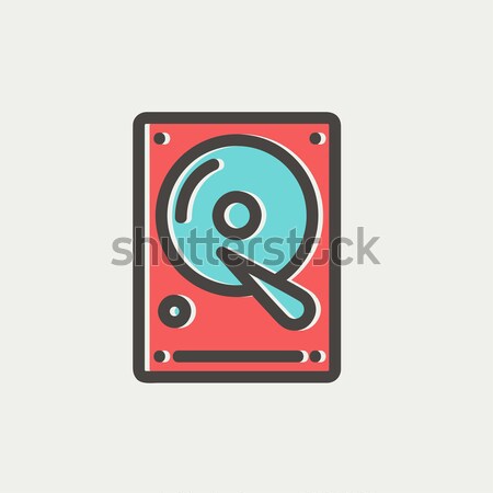 Hard disk thin line icon Stock photo © RAStudio