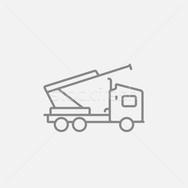Zdjęcia stock: Maszyny · Żuraw · line · ikona · internetowych · komórkowych
