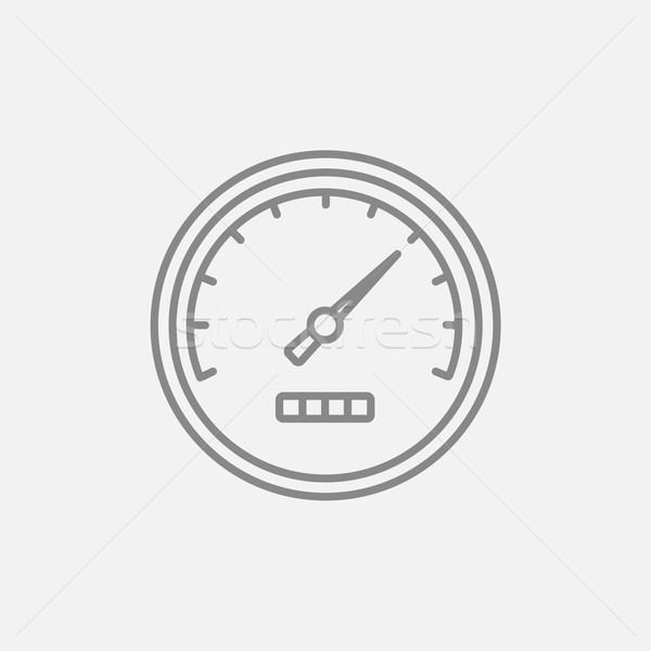 Snelheidsmeter lijn icon web mobiele infographics Stockfoto © RAStudio