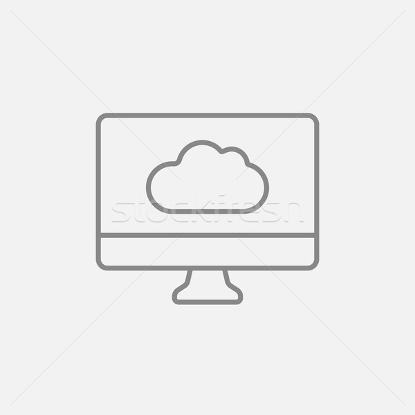 Cloud computing line icon. Stock photo © RAStudio