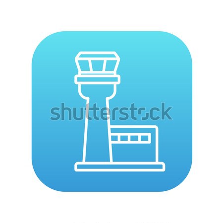 Flight control tower line icon. Stock photo © RAStudio