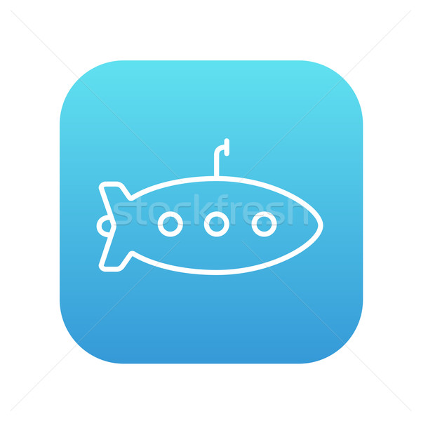 Podwodny line ikona internetowych komórkowych infografiki Zdjęcia stock © RAStudio
