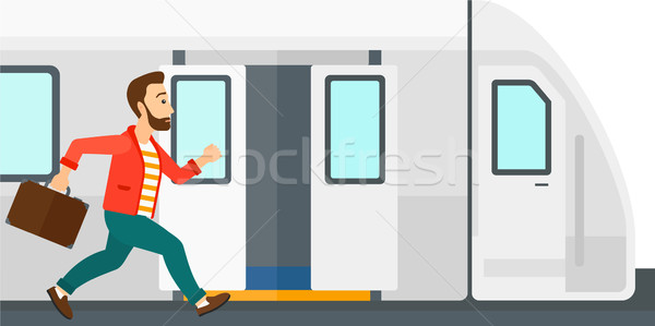 Man missing train. Stock photo © RAStudio
