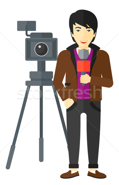 TV reporter working. Stock photo © RAStudio