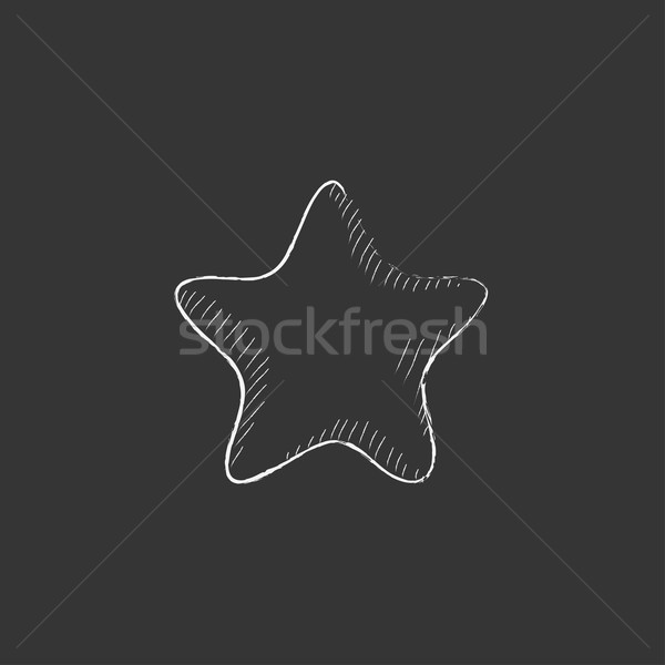 Star krijt icon vector Stockfoto © RAStudio