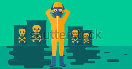 Man in protective chemical suit. Stock photo © RAStudio