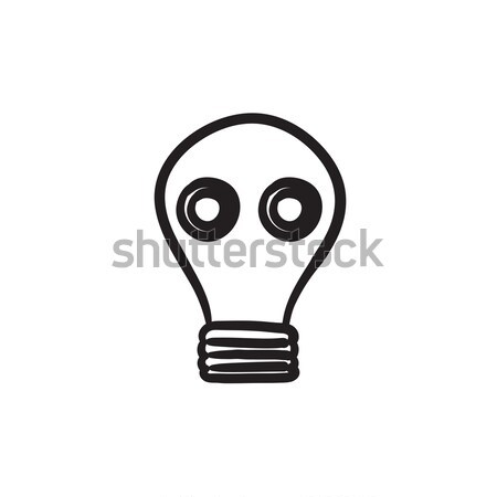 Máscara de gas boceto icono vector aislado dibujado a mano Foto stock © RAStudio