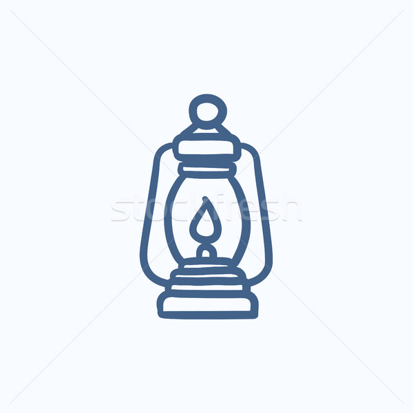Camping lantern sketch icon. Stock photo © RAStudio