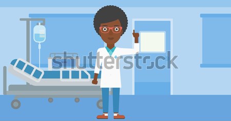 Doctor examining radiograph vector illustration. Stock photo © RAStudio