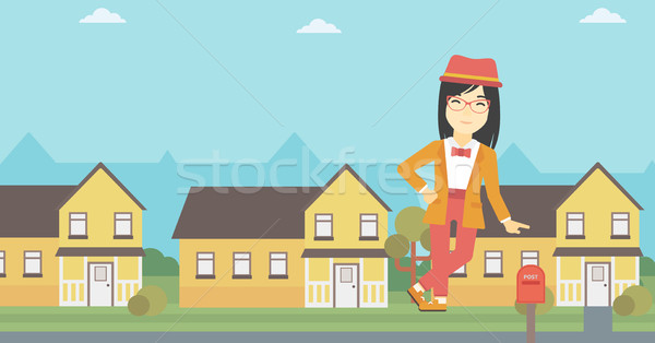 Real estate agent offering house. Stock photo © RAStudio