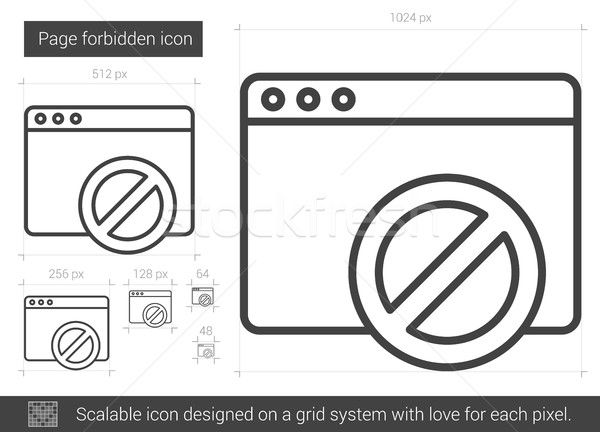 Page forbidden line icon. Stock photo © RAStudio
