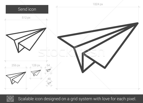 Sturen lijn icon vector geïsoleerd witte Stockfoto © RAStudio