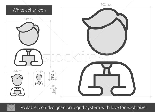 White collar line icon. Stock photo © RAStudio