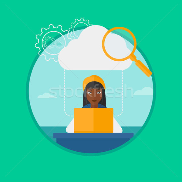 Cloud computing technology vector illustration. Stock photo © RAStudio