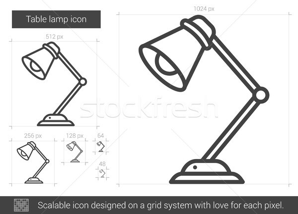 Table lamp line icon. Stock photo © RAStudio