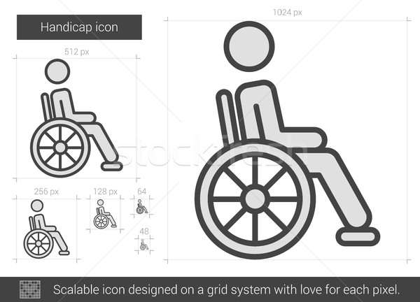 Handicap line icon. Stock photo © RAStudio