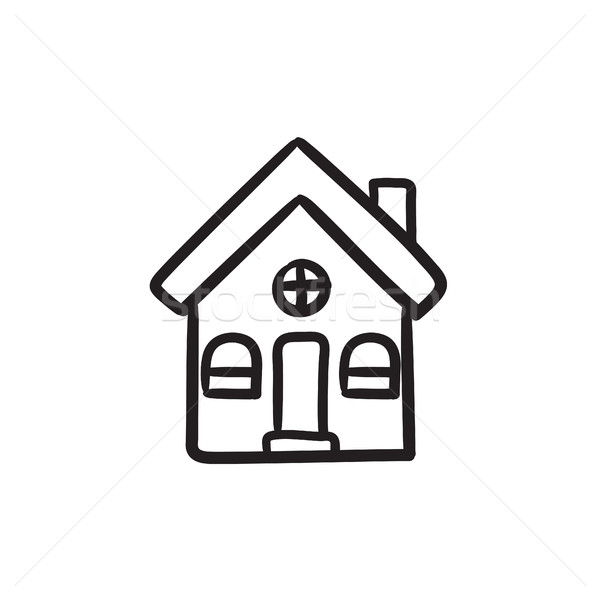 Detached house sketch icon. Stock photo © RAStudio