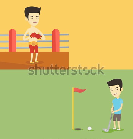 Two sport banners with space for text. Stock photo © RAStudio