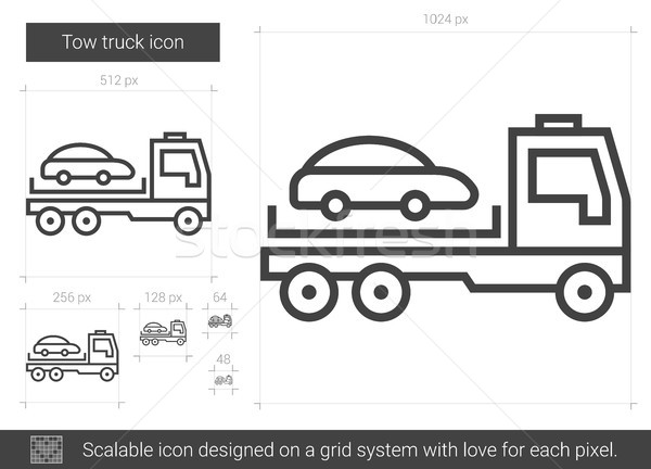 Tow truck line icon. Stock photo © RAStudio