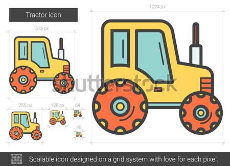 Linie icoană vector izolat alb Imagine de stoc © RAStudio