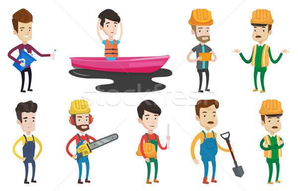 Vector set of characters on ecology issues. Stock photo © RAStudio