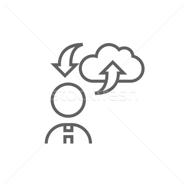 Cloud computing line icon. Stock photo © RAStudio