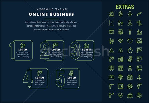 Online Business Vorlage Elemente Optionen Stock foto © RAStudio