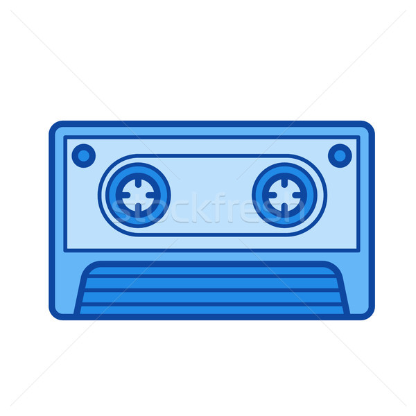 Retro cassette line icon. Stock photo © RAStudio
