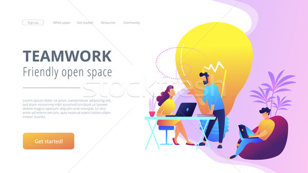 Coworking concept vector illustration. Stock photo © RAStudio