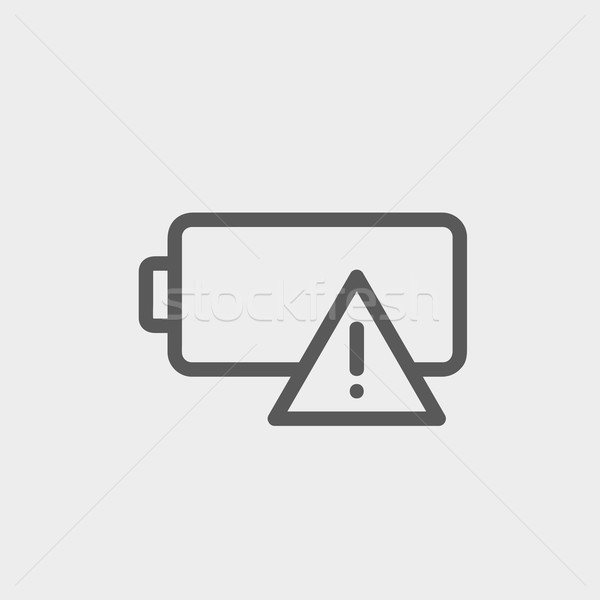 Empty battery thin line icon Stock photo © RAStudio